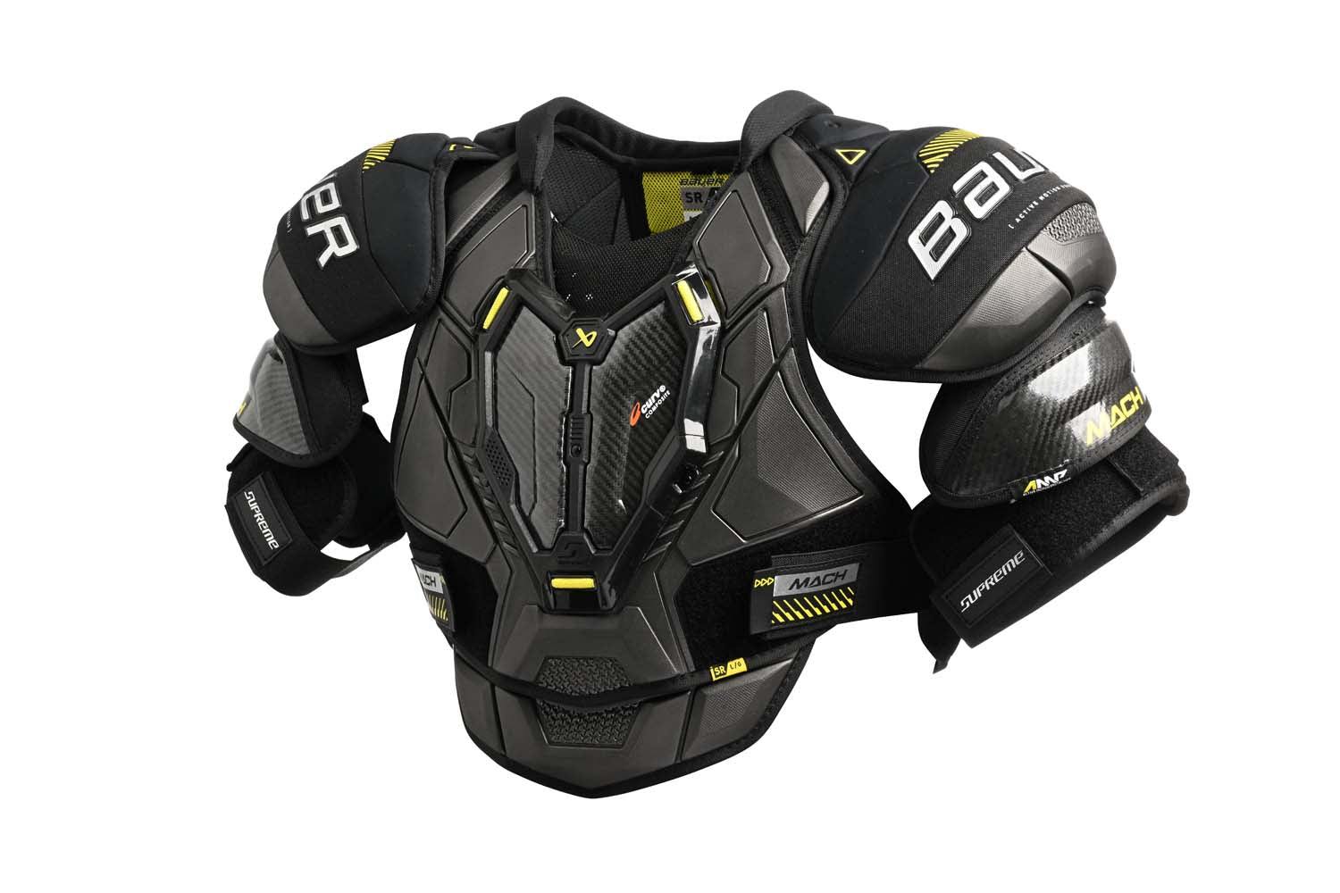 Bauer Supreme MACH Shoulder Pads for superior protection and mobility on the ice.