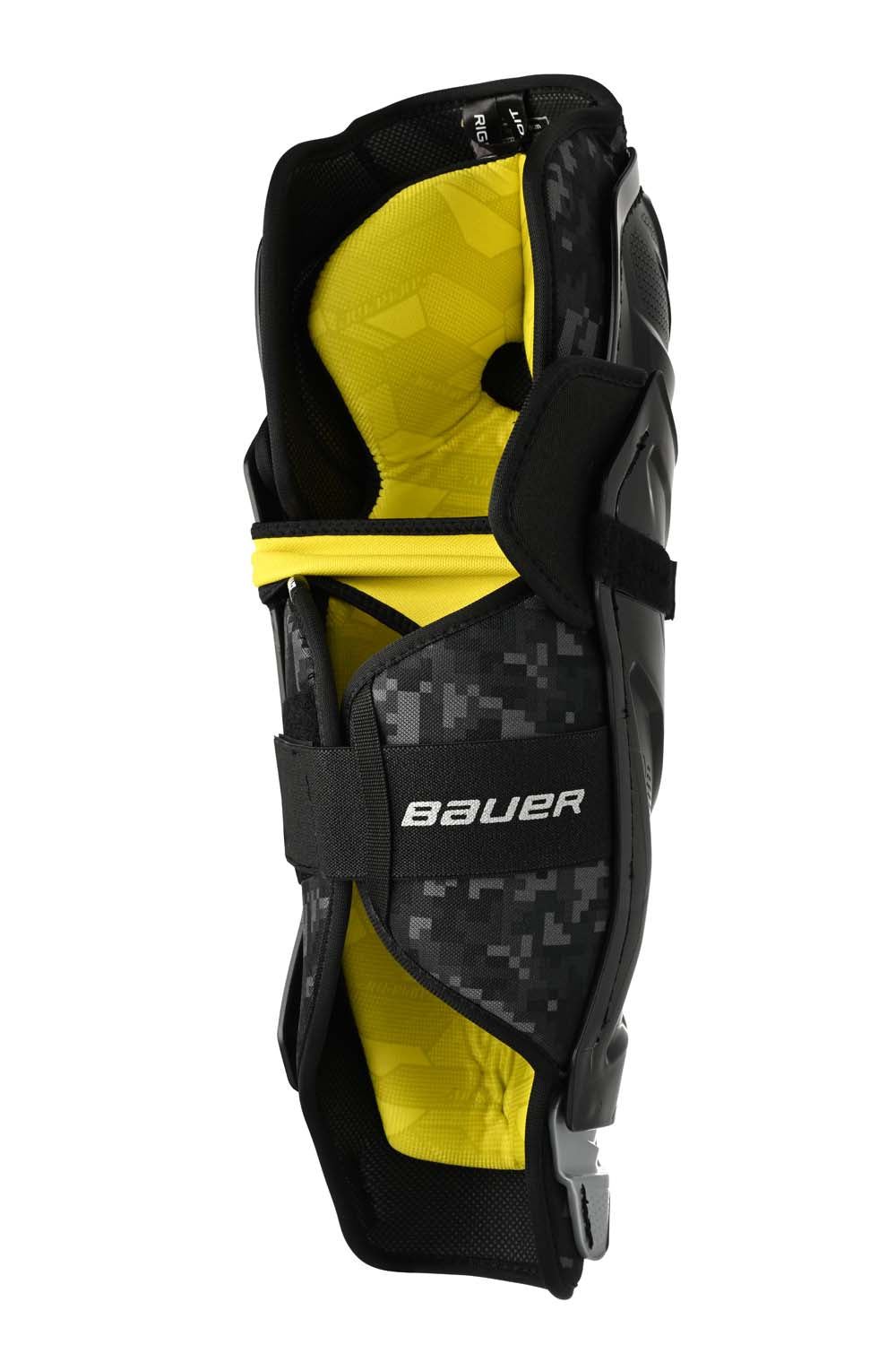 Bauer Supreme M3 Shin Pads featuring X-FLEX Shield Cap for enhanced mobility and protection.