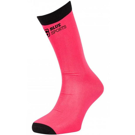 Blue Sports Pro-Skin Knee Socks in vibrant design, featuring antifriction toe seam and COOLMAX® fabric.