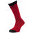 Blue Sports Pro-Skin Knee Socks in red with black detailing, featuring COOLMAX® fabric for comfort and durability.