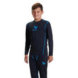 Boy wearing Bauer Basic Base Layer LS Top for comfort and mobility.