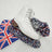 Guardog Soft Paws Sequins Blade Soakers on ice skate with UK flag background