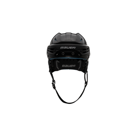 Bauer Re-akt 55 Hockey Helmet with facemask, featuring dual density foam and Monolock adjustment system for a comfortable fit.