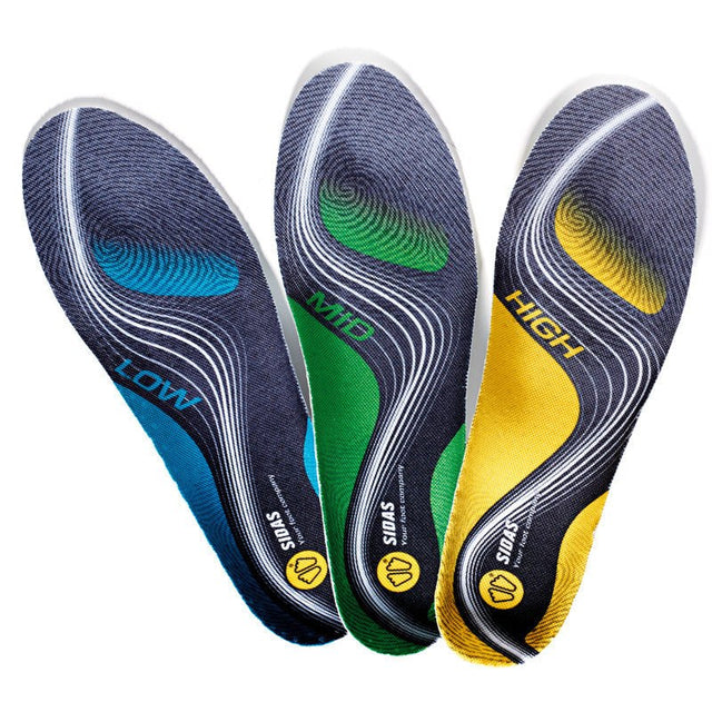 Sidas 3Feet® Activ' Low insoles-Slim for low arches, featuring light breathable materials, dynamic forefoot flex, and enhanced heel cushioning.