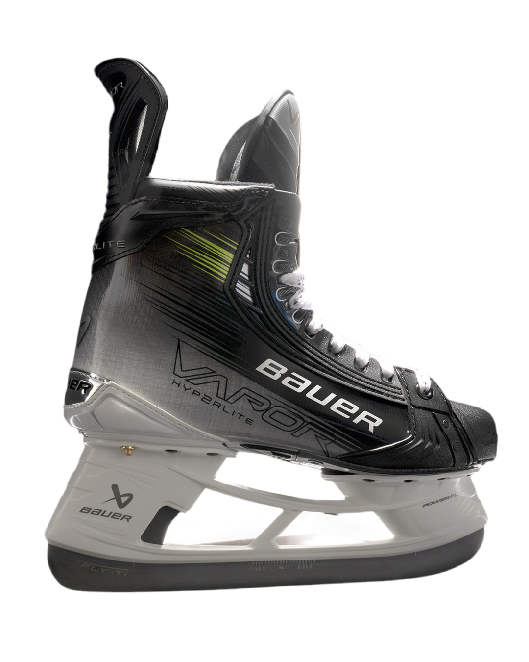 Bauer Vapor Hyperlite2 Skates with Powerfly holder and 3D Lasted Carbon CURV Composite.