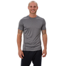 Bauer Vapor team Tech Tee in black, moisture-wicking polyester, tapered fit.