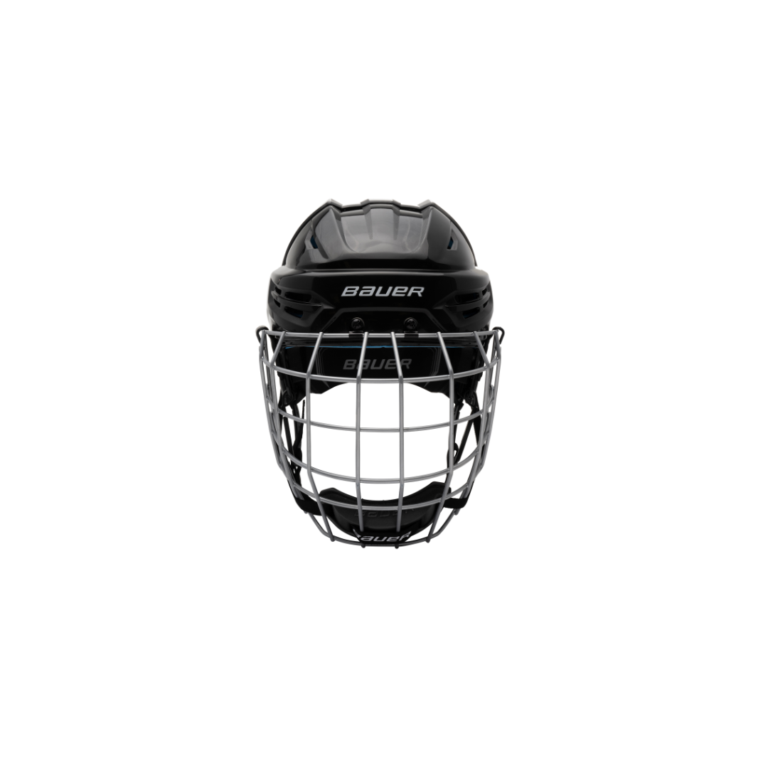 Bauer Re-akt 55 Hockey Helmet Combo with dual density foam and MONOLOCK Adjustment System.