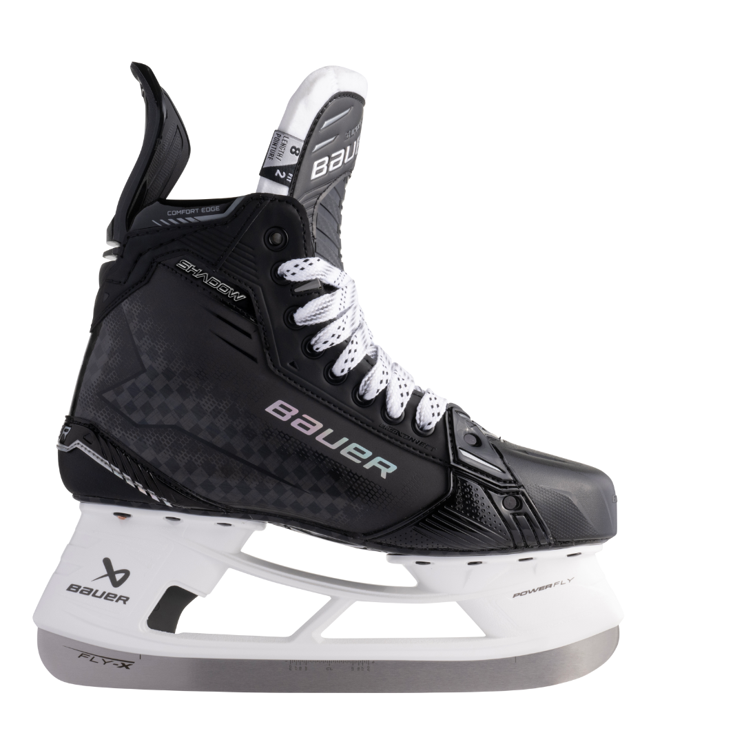 Bauer Supreme Shadow Ice Hockey Skate with POWERFLY holder and carbon outsole.