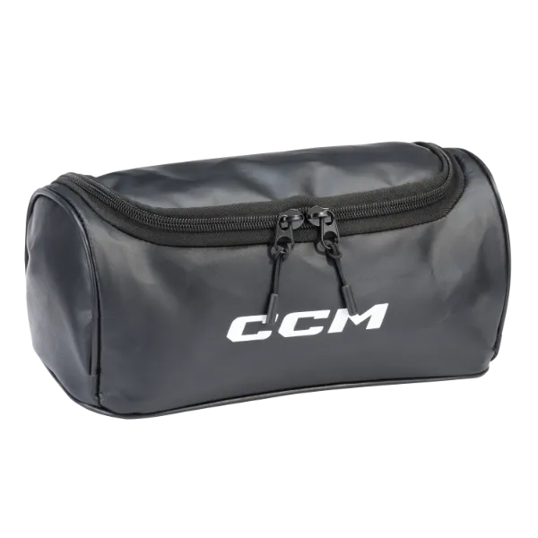 CCM Toiletry Bag with durable water-resistant tarpaulin and internal mesh pocket.