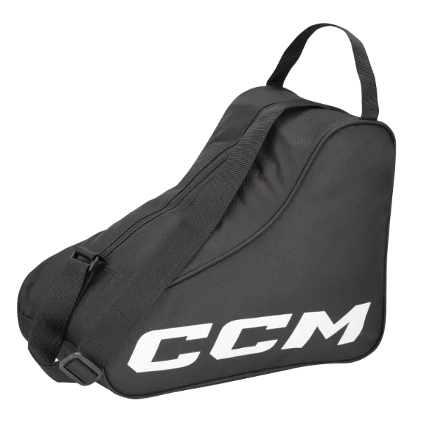 CCM skate bag with heavy duty zip, lightweight durable material, and shoulder strap.