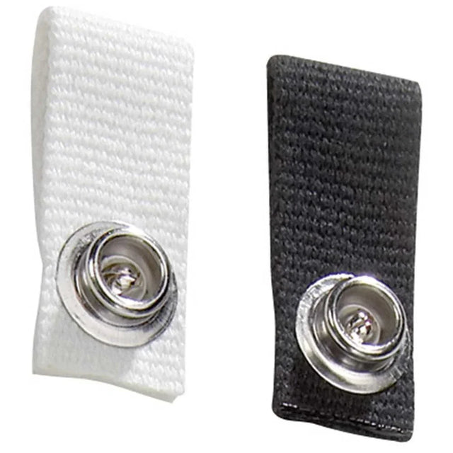 Replacement Chin Strap fastener in black and white.