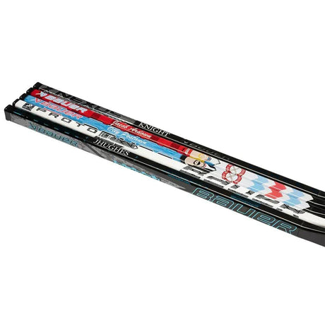 Bauer Mystery Mini Sticks 2024 Collection in sealed packaging with colorful designs for collectors.