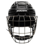 Bauer Re-akt 155 Hockey Helmet Combo with advanced safety and comfort features, black design.