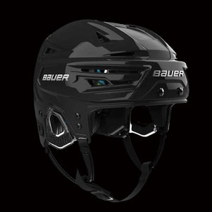 Bauer Re-Akt 155 Hockey Helmet, black, pro helmet design with AV Form Pod and Defense Cloud Tech Foam.