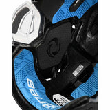 Bauer Re-akt 65 Helmet interior with comfortable padding and tool-less adjustment feature.