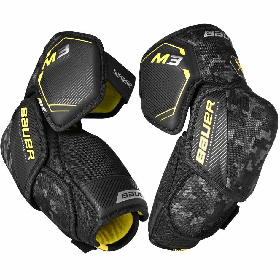 Bauer Supreme M3 Elbow Pads with low-profile design for flexibility and protection.