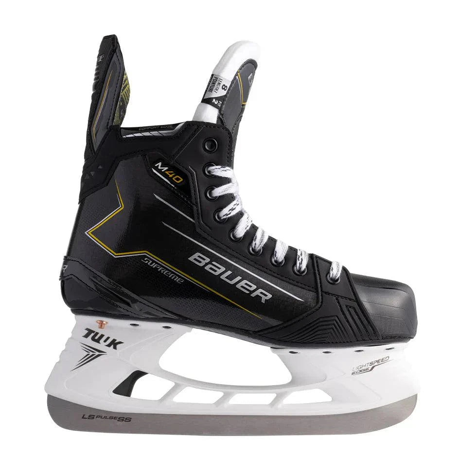 Bauer Supreme M40 Ice Hockey Skates with LS EDGE HOLDER and CURV® Composite Boot Construction.