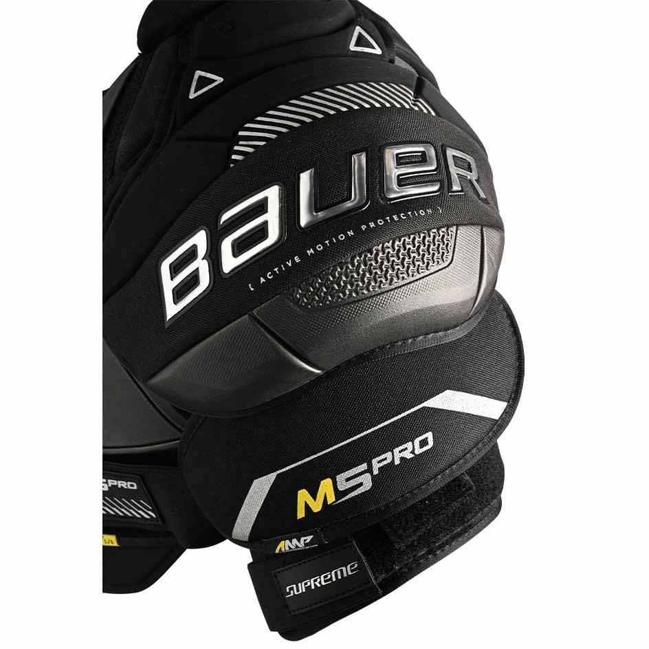 Bauer Supreme M5 Pro Shoulder Pads for ice hockey, offering elite protection and ventilation.