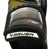 Bauer Supreme MACH Elbow Pads with Curv Composite technology for flexibility and impact absorption.