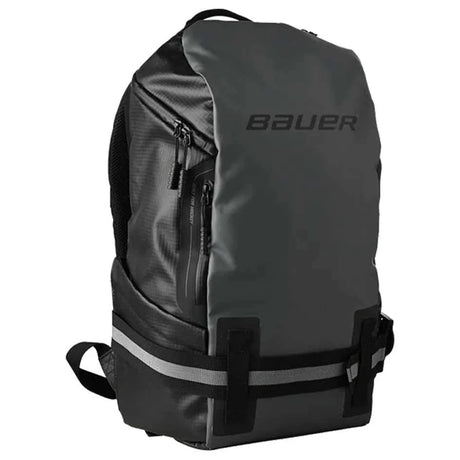 Bauer Tactical Backpack, water-resistant, durable with YKK zippers, padded shoulder harness, hidden passport pocket, and multiple compartments.