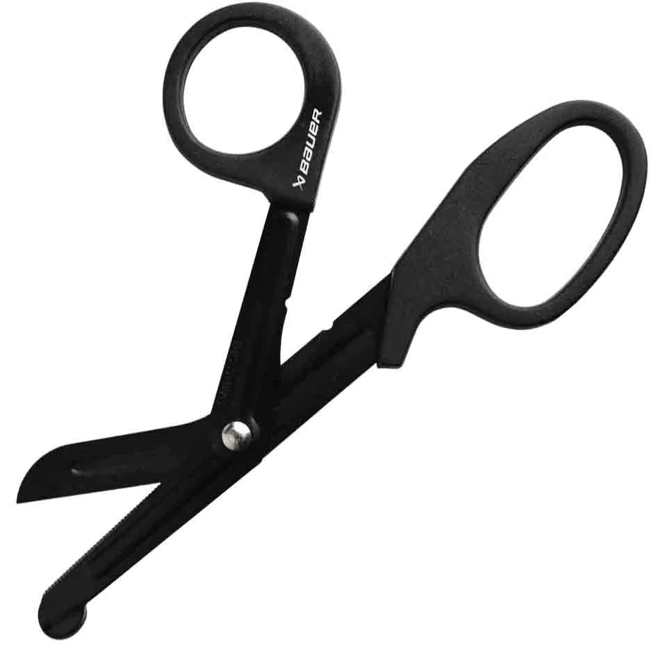 Bauer Tape Scissors with curved stainless steel blades and comfortable nylon/POM handle.