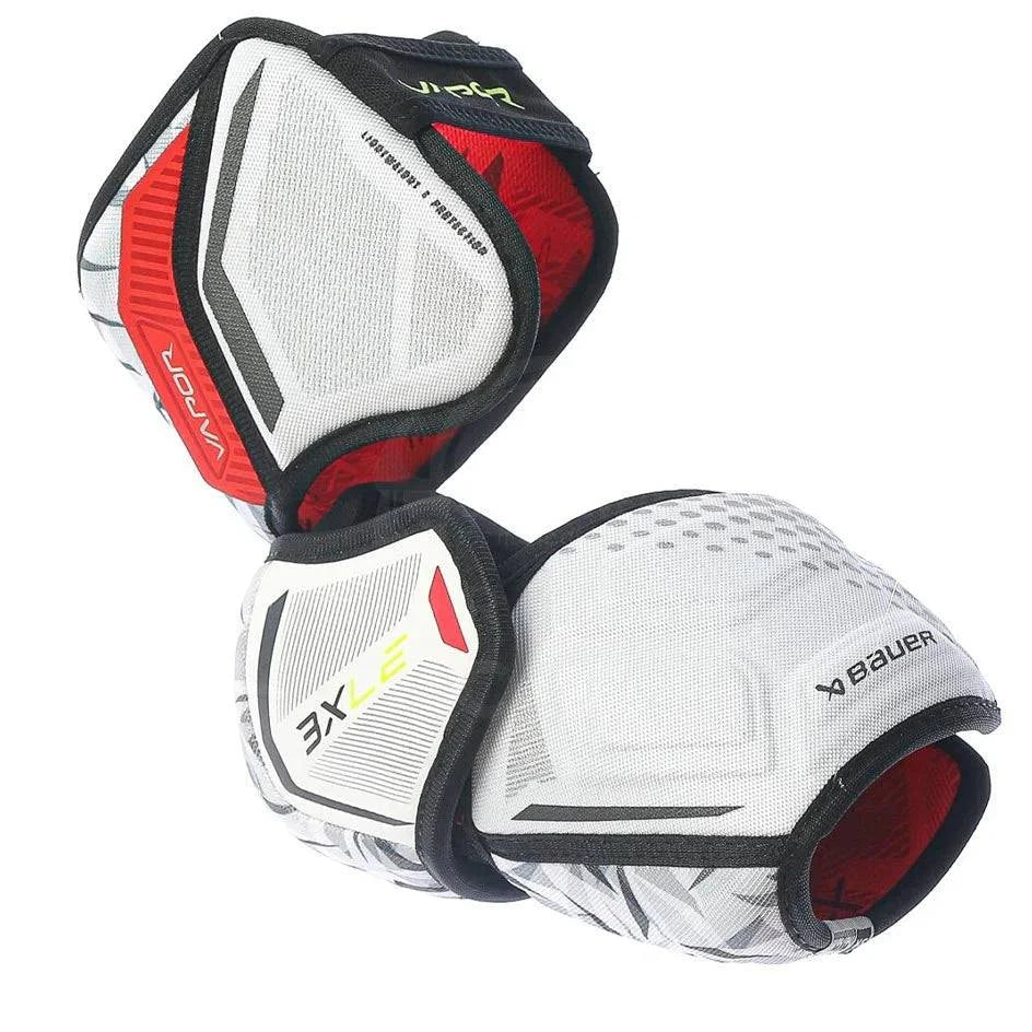 Bauer 3X LE Elbow Pads with 360-forearm and comfort lock strap for flexibility and comfort.