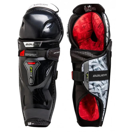 Bauer Vapor 3X LE Shin Guards for competitive players, featuring deep fitting knee cap and X-Lite Shield for contouring.