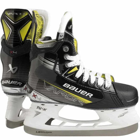 Bauer Vapor X4 Skates JUNIOR with Digi COMP Quarter, LIGHTSPEED EDGE Holder, LS Balance Blade, asymmetrical toe cap.