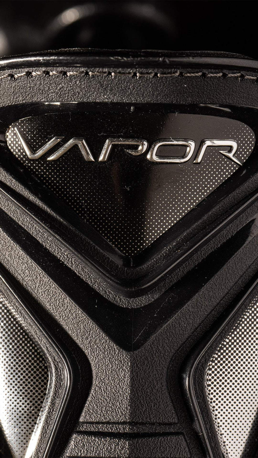 Bauer Vapor Hyperlite2 Skates detail showcasing Vapor logo and design.