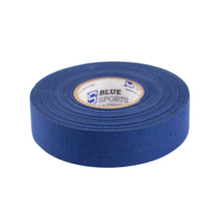 Blue stick tape roll made of woven cotton for blades, grips, and handles.