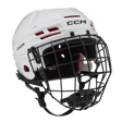 CCM Tacks 70 Helmet Combo for young hockey players aged 7-10, featuring modern design and tool-free adjustment.
