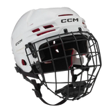 CCM Tacks 70 Helmet Combo for young hockey players aged 7-10, featuring modern design and tool-free adjustment.