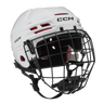 CCM Tacks 70 Helmet Combo for young hockey players aged 7-10, featuring modern design and tool-free adjustment.