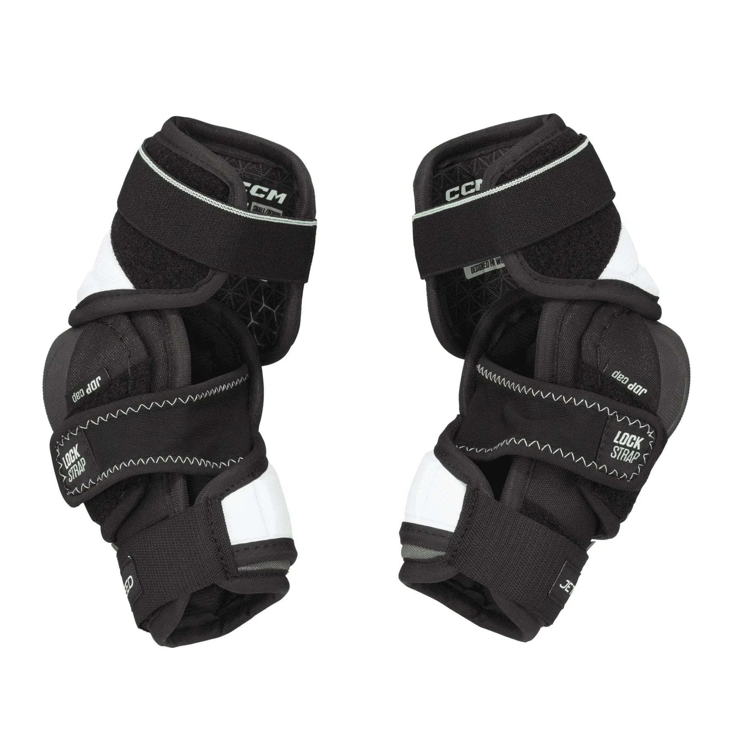 CCM FTW Hockey Elbow Pads for Women with JDP caps and D30 ZERO technology, offering pro-level protection and comfort.