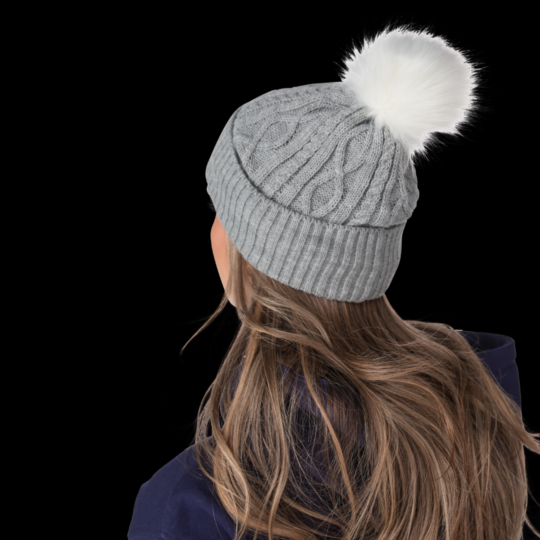 CCM Barbie Pom Knit Beanie - Athletic Grey