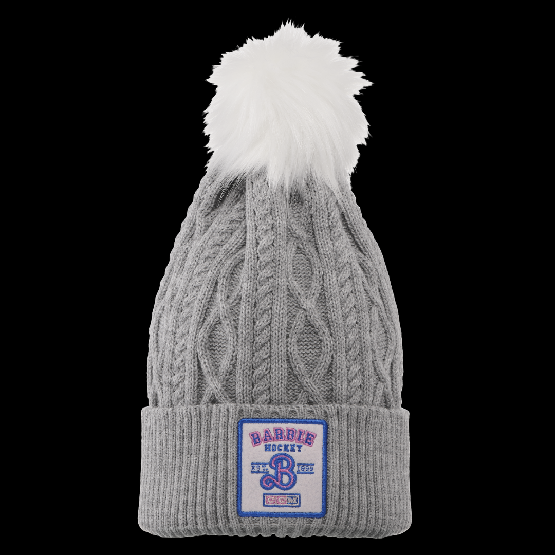 CCM Barbie Pom Knit Beanie - Athletic Grey
