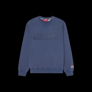 CCM FCR69A Vintage Wash Crew Neck Jumper - Indigo Blue