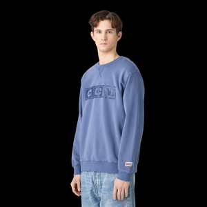 CCM FCR69A Vintage Wash Crew Neck Jumper - Indigo Blue