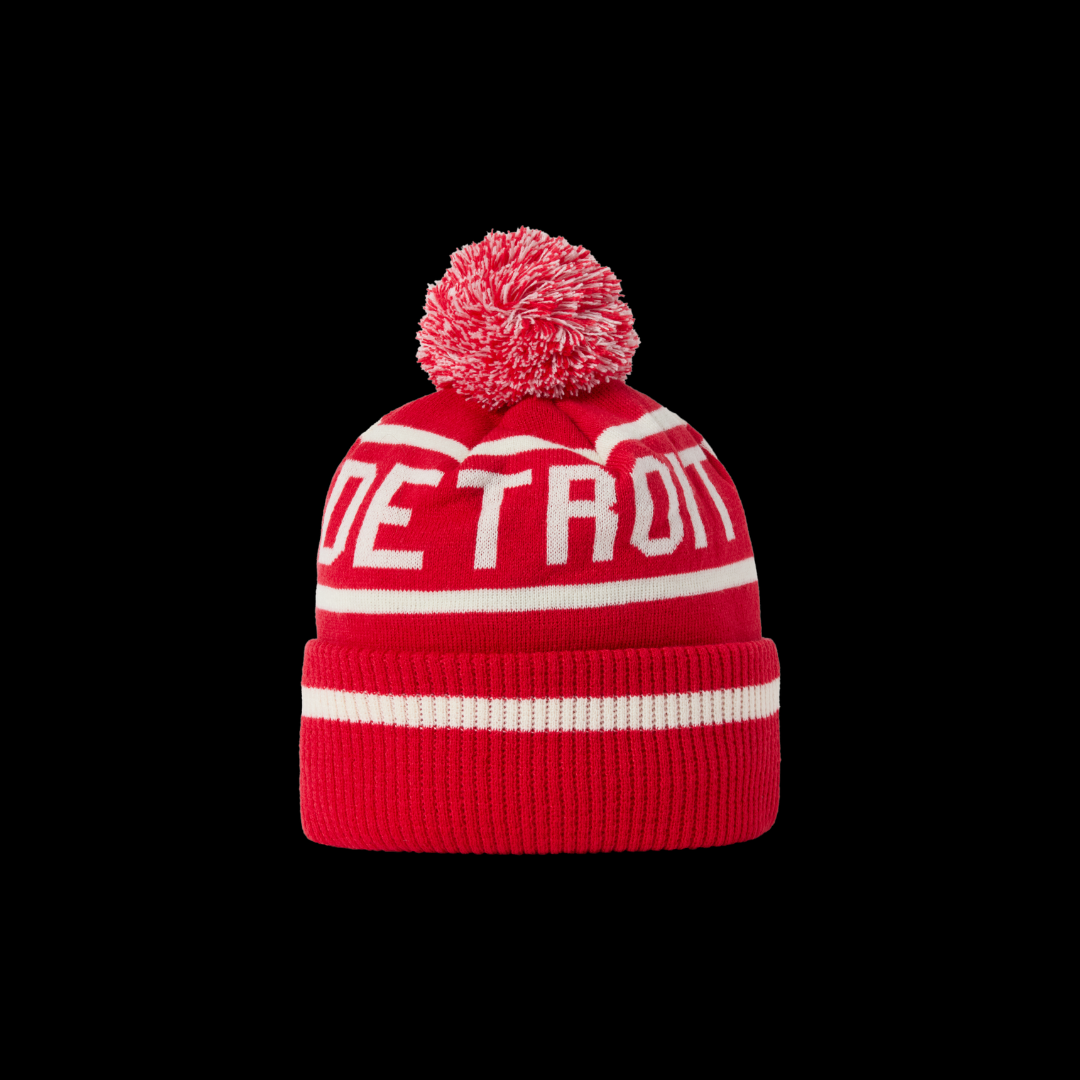 CCM HPM26 Detroit Fleeced Pom Knit Hat Black – Adult