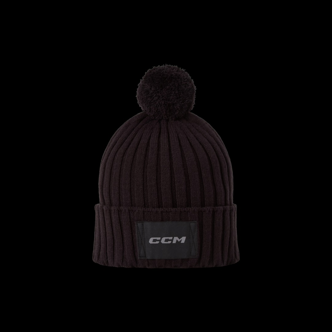 CCM HPM68 Casual Pom Knit Hat - Black