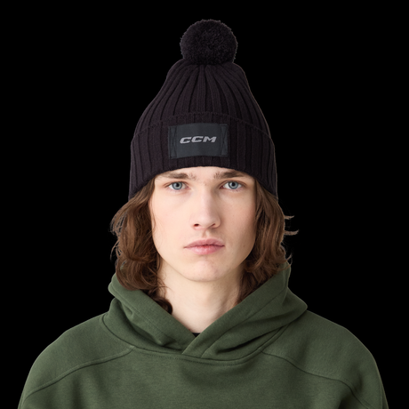 CCM HPM68 Casual Pom Knit Hat - Black