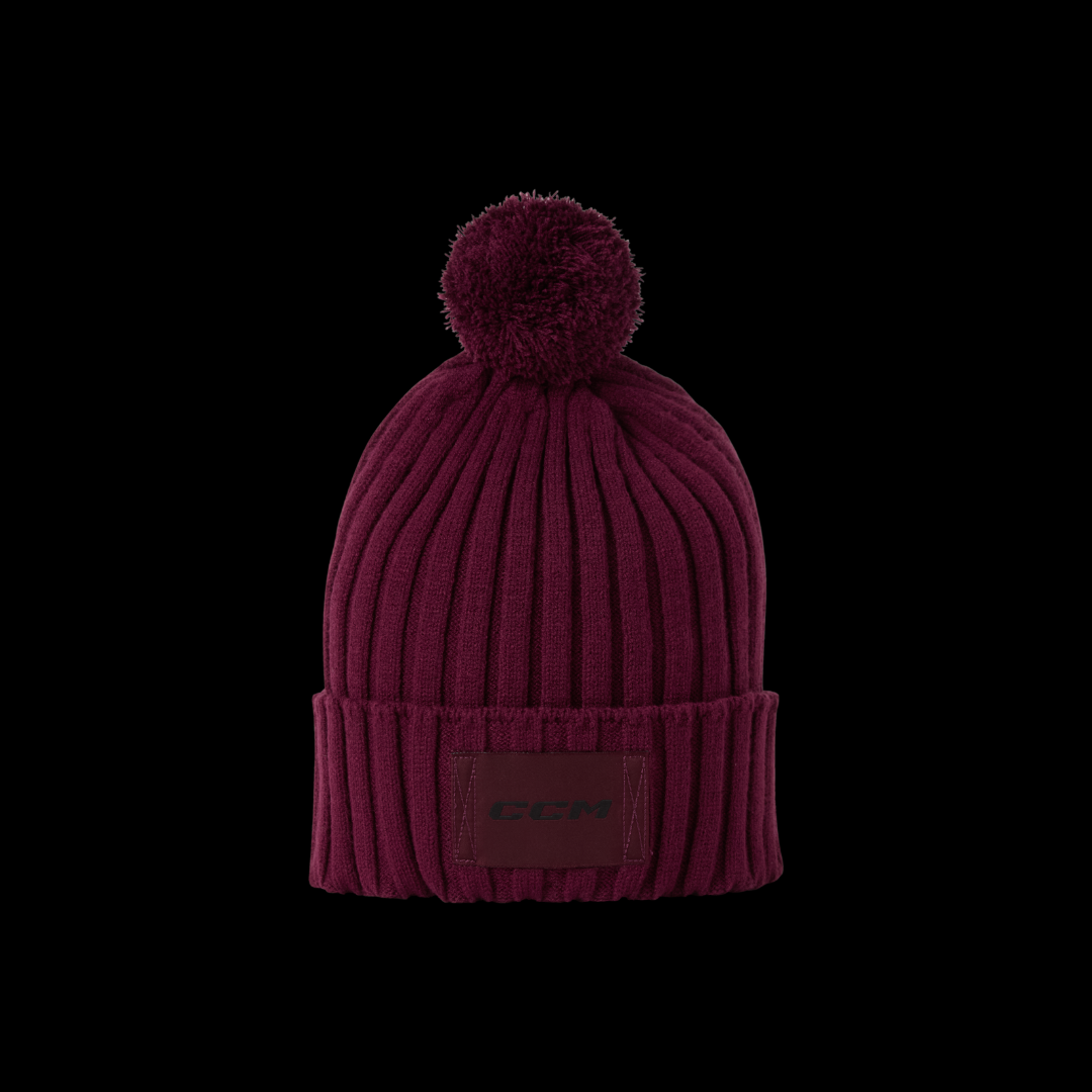 CCM HPM68 Casual Pom Knit Hat - Burgundy