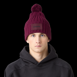 CCM HPM68 Casual Pom Knit Hat - Burgundy