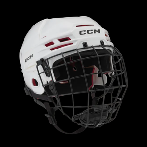 CCM Tack 70 Hockey Helmet Combo White 