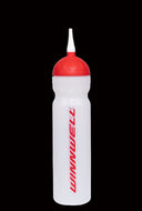 Winnwell Water/Drink Bottle 1LT with red cap and white body.