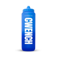 Blue CWENCH Team Bottle 800ml with logo for hydration and team spirit.