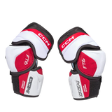 CCM Jetspeed FT6 Elbow Pads with Flexmotion design and AER-TEC system for enhanced mobility and ventilation.