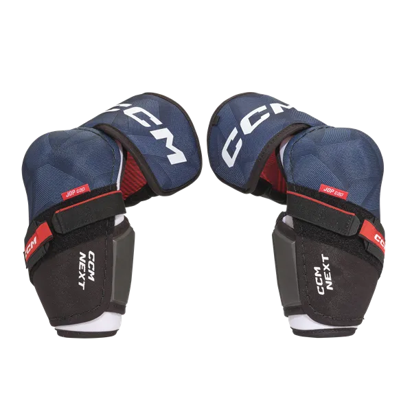 CCM Next Elbow Pads for casual hockey players, adjustable and comfortable.