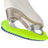 Edea E Guards skate protector with neon green grip on ice skate blade.