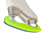 Edea E Guards skate protector with neon green grip on ice skate blade.